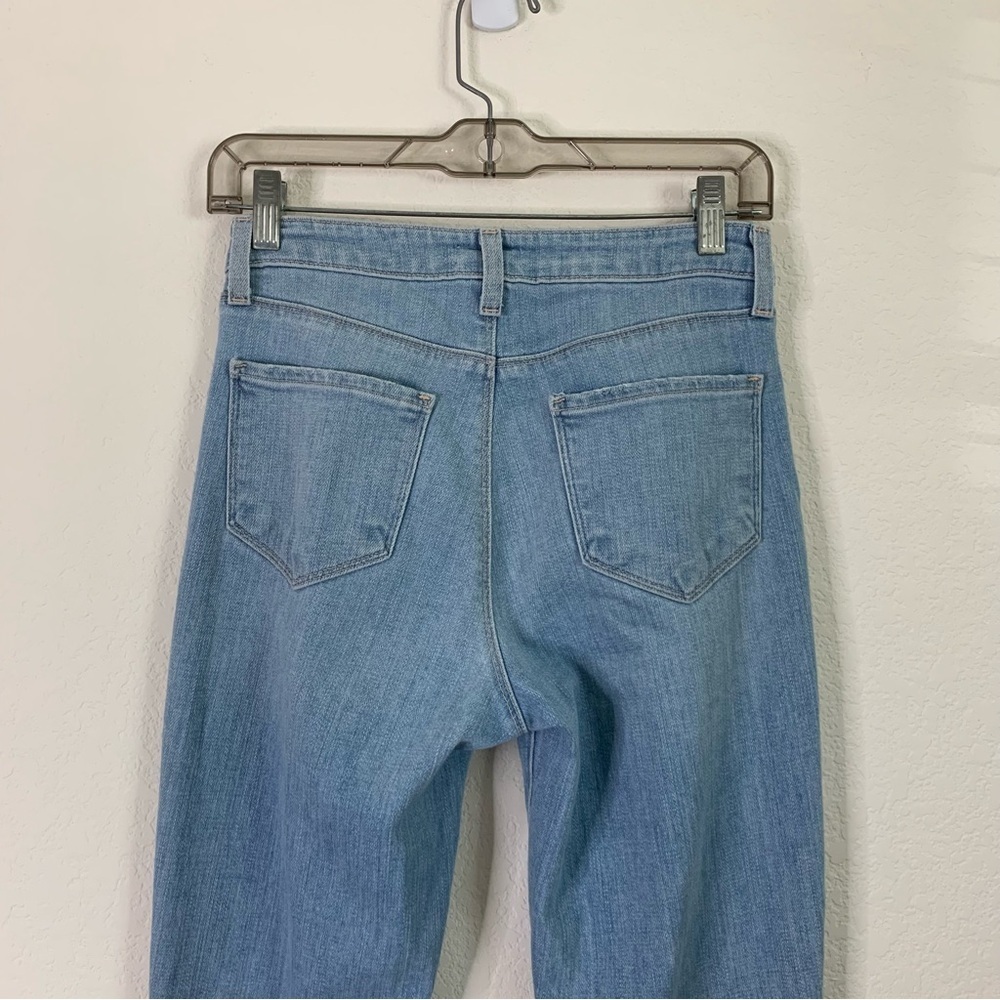 Lagence Womens bell high rise flare jeans in blue cloud 26 - Picture 7 of 9